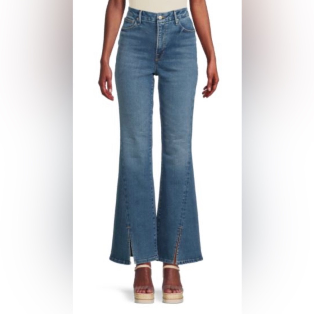 Good American good flare twisted slit jeans size 10/30
